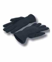 Afgeprijsde navy fleece winter handschoenen voor mannen en dames
