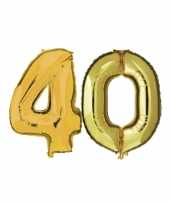 Afgeprijsde opblaas 40 jaar ballonnen goud