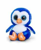 Afgeprijsde pinguin knuffeldier blauw pluche 15cm