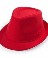 Afgeprijsde rode trilby hoedjes voor volwassenen