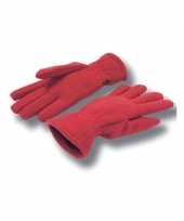 Afgeprijsde rode winter fleece handschoenen voor mannen en dames