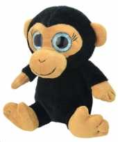 Afgeprijsde speelgoed chimpansee aap knuffel 18 cm