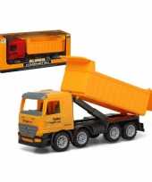 Afgeprijsde speelgoed constructiewagen met container rood 40 x 16 cm