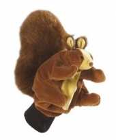Afgeprijsde speelgoed handpop eekhoorntje 22 cm