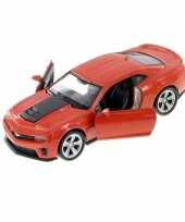 Afgeprijsde speelgoedauto chevrolet camaro zl1 ferrari rood 12 cm