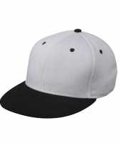 Afgeprijsde trendy baseball cap zilver zwart