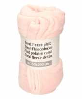 Afgeprijsde varkentjes roze fleece plaid dekentje 150 x 200 cm