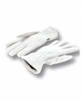 Afgeprijsde witte fleece winter handschoenen voor mannen en dames