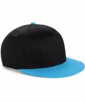 Afgeprijsde zwart blauwe retro baseball cap voor kinderen
