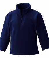 Basis navy blauwe fleece truien meisjeskleding
