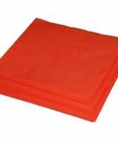 Bbq servetten oranje kleur 25 stuks