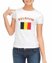 Belgische vlaggen t-shirt voor dames