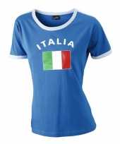 Blauw dames shirtje met italie vlag