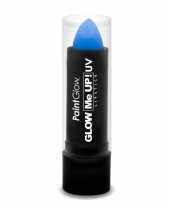 Blauwe neon lippenstift