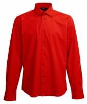 Casual overhemd rood lange mouw