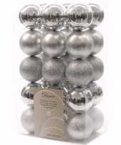 Christmas silver zilveren kerstversiering kerstballen pakket 30 stuks