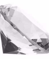 Decoratie namaak diamanten edelstenen kristallen transparant 6 cm