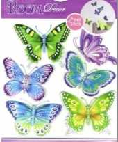 Decoratie vlinders 6 stuks