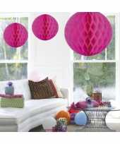 Decoratiebollen magenta roze 50 cm