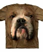 Dieren shirts bulldog bruin
