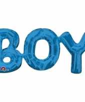 Geboorte folieballon boy blauw 55 cm