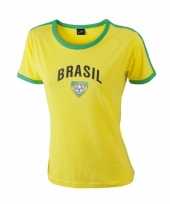 Geel dames shirtje brazilie print