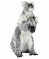 Grijze pluche koala mama 60 cm