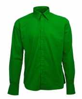 Groen katoenen overhemd voor heren