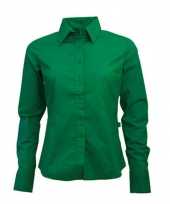 Groen ongsleeve overhemd voor dames