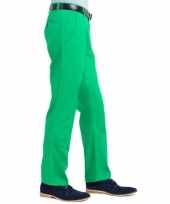 Groene heren broek van katoen