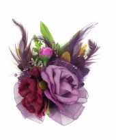 Haarbloemen met klem paars
