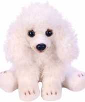 Hondel knuffels witte poedel 12 cm