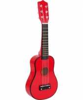 Houten speelgoed gitaar rood