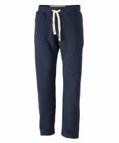 Katoenen fitness broek navy voor heren