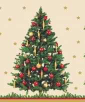 Kerst servetten kerstboom thema