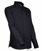 Luxe overhemd zwart giovanni capraro