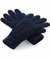 Navy heren handschoenen