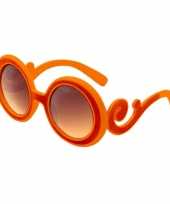 Oranje bril met krullend montuur 10046825