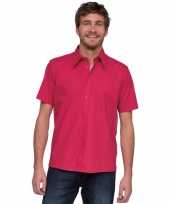 Overhemd met korte mouw voor heren roze
