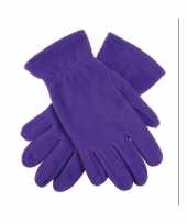 Paarse fleece handschoenen voor mannen en dames