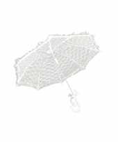 Paraplu van wit kant 70 cm