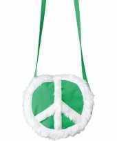 Peace schoudertas groen