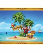 Piraten wandversiering poster eiland