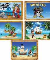 Piratenfeestje posters 5 stuks