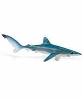Plastic dieren grote blauwe haai 18 cm