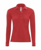 Poloshirt voor dames in de kleur rood