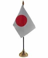 Polyester japanse vlag voor op bureau 10 x 15 cm