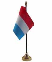 Polyester nederlandse vlag voor op bureau 10 x 15 cm