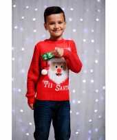 Rode kerstmis trui 3d aftellen voor kids