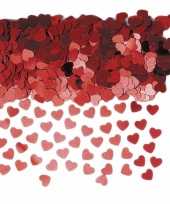 Rode valentijn hartjes confetti 10 zakjes